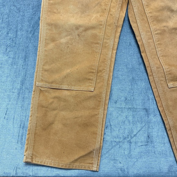 VTG USA Made Double Knee Carhartt Pants Mens 38x30 Brown Straight Leg - Picture 9 of 16